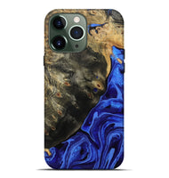 iPhone 13 Pro Max Wood Live Edge Phone Case - Melvin (Blue, 802068)