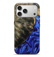 iPhone 17 Pro Max Wood Live Edge Phone Case - Melvin (Blue, 802068)