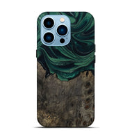 iPhone 14 Pro Wood Live Edge Phone Case - Josue (Green, 802069)