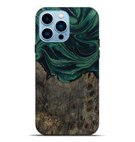 iPhone 14 Pro Max Wood Live Edge Phone Case - Josue (Green, 802069)