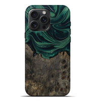 iPhone 16 Pro Max Wood Live Edge Phone Case - Josue (Green, 802069)