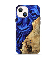 iPhone 13 Wood Live Edge Phone Case - Karma (Blue, 802070)