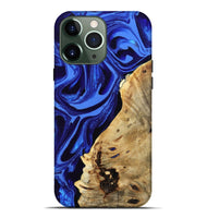 iPhone 13 Pro Max Wood Live Edge Phone Case - Karma (Blue, 802070)