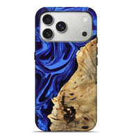 iPhone 17 Pro Max Wood Live Edge Phone Case - Karma (Blue, 802070)