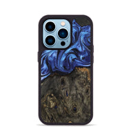 iPhone 14 Pro Wood Phone Case - Jess (Blue, 802072)