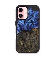 iPhone 16 Wood Phone Case - Jess (Blue, 802072)