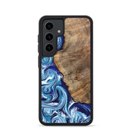 Galaxy S24 Wood Phone Case - James (Blue, 802073)