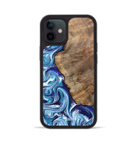 iPhone 12 Wood Phone Case - James (Blue, 802073)