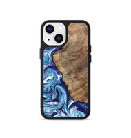 iPhone 13 mini Wood Phone Case - James (Blue, 802073)