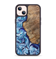 iPhone 14 Plus Wood Phone Case - James (Blue, 802073)