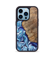iPhone 14 Pro Wood Phone Case - James (Blue, 802073)