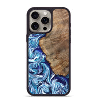iPhone 15 Pro Max Wood Phone Case - James (Blue, 802073)