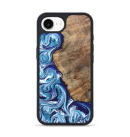 iPhone 16e Wood Phone Case - James (Blue, 802073)