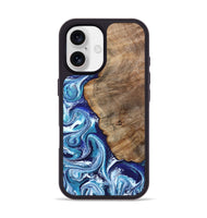iPhone 17 Wood Phone Case - James (Blue, 802073)