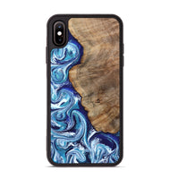 iPhone Xs Max Wood Phone Case - James (Blue, 802073)