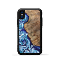iPhone Xs Wood Phone Case - James (Blue, 802073)