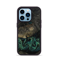 iPhone 14 Pro Wood Phone Case - Delaney (Green, 802076)