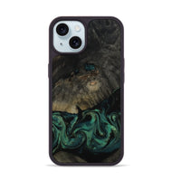 iPhone 15 Wood Phone Case - Delaney (Green, 802076)