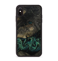 iPhone Xs Max Wood Phone Case - Delaney (Green, 802076)