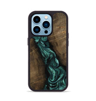 iPhone 14 Pro Wood Phone Case - Bernice (Green, 802080)