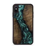 iPhone Xs Max Wood Phone Case - Bernice (Green, 802080)