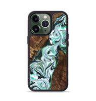 iPhone 13 Pro Wood Phone Case - Shirley (Green, 802084)