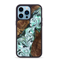 iPhone 14 Pro Max Wood Phone Case - Shirley (Green, 802084)