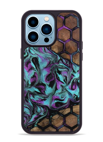 iPhone 14 Pro Max Wood Phone Case - Coleen (Pattern, 802089)