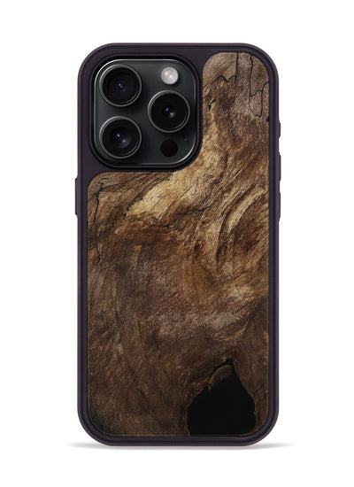 iPhone 15 Pro Wood Phone Case - Corinne (Wood Burl, 802101)