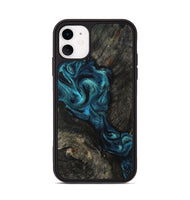 iPhone 11 Wood Phone Case - Tad (Blue, 802109)