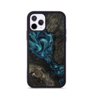 iPhone 11 Pro Wood Phone Case - Tad (Blue, 802109)