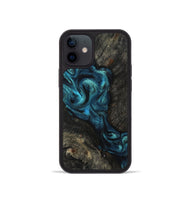 iPhone 12 mini Wood Phone Case - Tad (Blue, 802109)