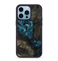 iPhone 14 Pro Max Wood Phone Case - Tad (Blue, 802109)
