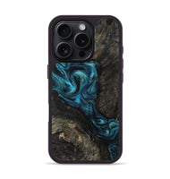 iPhone 16 Pro Wood Phone Case - Tad (Blue, 802109)