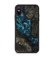 iPhone Xs Max Wood Phone Case - Tad (Blue, 802109)