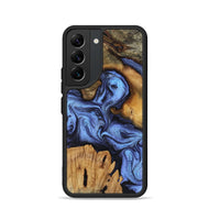 Galaxy S22 Wood Phone Case - Jasmine (Blue, 802110)