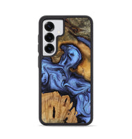 Galaxy S25 Wood Phone Case - Jasmine (Blue, 802110)