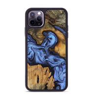 iPhone 11 Pro Max Wood Phone Case - Jasmine (Blue, 802110)
