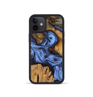iPhone 12 mini Wood Phone Case - Jasmine (Blue, 802110)