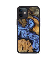 iPhone 12 Wood Phone Case - Jasmine (Blue, 802110)