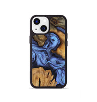 iPhone 13 mini Wood Phone Case - Jasmine (Blue, 802110)