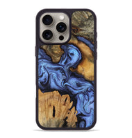 iPhone 16 Pro Max Wood Phone Case - Jasmine (Blue, 802110)