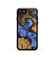 iPhone SE Wood Phone Case - Jasmine (Blue, 802110)