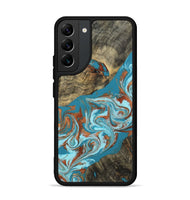 Galaxy S22 Plus Wood Phone Case - Edythe (Teal & Gold, 802164)