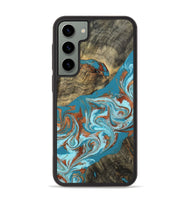 Galaxy S23 Plus Wood Phone Case - Edythe (Teal & Gold, 802164)