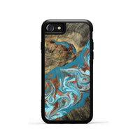 iPhone SE Wood Phone Case - Edythe (Teal & Gold, 802164)