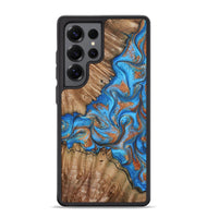 Galaxy S25 Ultra Wood Phone Case - Lutie (Teal & Gold, 802165)