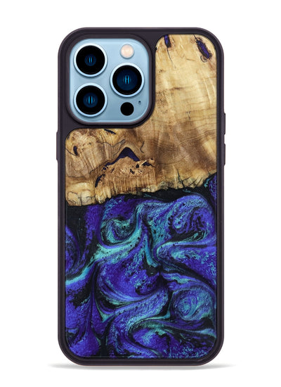 iPhone 14 Pro Max Wood Phone Case - Lilah (Purple, 802170)