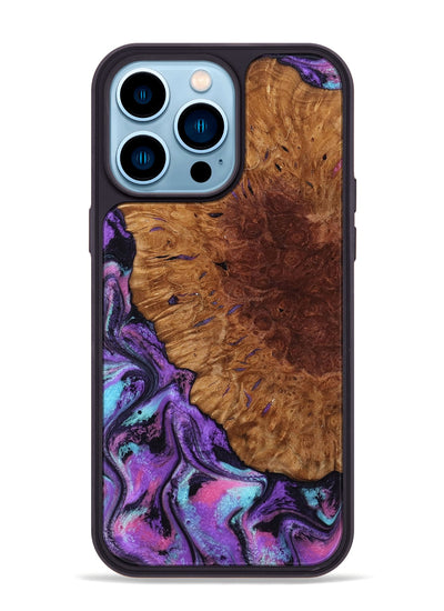 iPhone 14 Pro Max Wood Phone Case - Sheryl (Purple, 802172)
