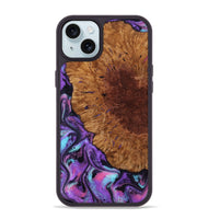 iPhone 15 Plus Wood Phone Case - Sheryl (Purple, 802172)